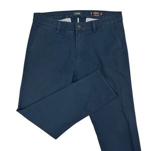 34 Heritage Verona Pants Mens 36X30 Mid Rise Slim Leg Navy Blue Chino